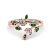 open-leaf-fashion-diamond-engagement-ring-with-emerald-in-14K-rose-gold-FD8342GEMGR-NL-RG-Box